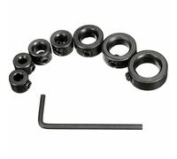 Lot de 7 bagues d'arrêt de perçage de 3 à 12 mm (1 de chaque pour 3, 4, 5, 6, 8, 10, 12 mm) + petite clé