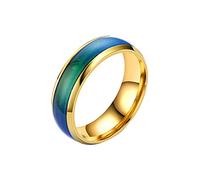 Lot de 7 bagues tendance pour homme - Couleur claire - Couleur sensible - Changement de température, 8, Métal, Aucune pierre précieuse