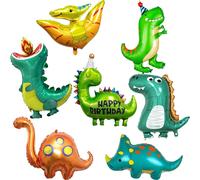 Lot De 7 Ballons Dinosaures - Décoration D'anniversaire Xxl - Ballons À L'hélium - Décoration D'anniversaire D'enfant - Ballons Dinosaures - Ballons Dinosaures Pour Décoration D'anniversaire