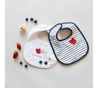 TROIS KILOS SEPT - Lot de 7 Bavoirs Imperméables Bébé Fille - (Motifs Jolie Comme Un Cœur)