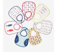 Lot de 7 bavoirs bébé blanc