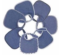 Lot de 7 bavoirs bleu TU