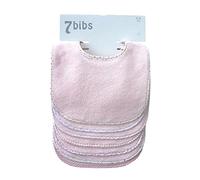 Lot de 7 bavoirs double épaisseur pour bébé en coton doux et absorbant