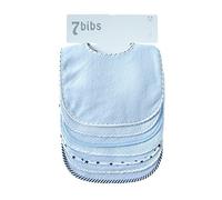 Lot de 7 bavoirs double épaisseur pour bébé en coton doux et absorbant