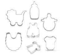 Lot de 7 biberons en acier inoxydable pour poussette de bébé, en forme de cuisinier, Ann Clark, cookie