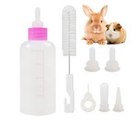 Lot de 7 biberons pour chiots - Lot de 7 biberons pour petits chiens, chatons et petits animaux - Biberon et tétine pour chiots nouveau-nés - Idéal pour une alimentation facile et un soutien