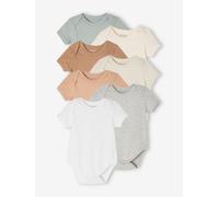 Lot de 7 bodies manches courtes emmanchure US bébé BASICS multicolore 24M(86CM)