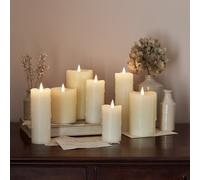 Lot de 7 Bougies TruGlow® Ivoire Effet Cire Fondue