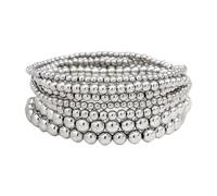 Lot de 7 bracelets élégants en perles réglables pour différentes tailles de poignet, parfaits pour un usage quotidien, bracelets décontractés, taille unique, Comme décrit