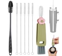 Lot de 7 brosses de nettoyage en silicone avec brosse de nettoyage pour paille, brosse à eau réutilisable en silicone pour bouteille d'eau Yeti 6,5/76/99/1,2 l