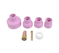 Lot de 7 buses de soudage pour lentille à gaz WP9/20 pour torche de soudage TIG, comprend 4 buses, filtre, mandrin et lentille à gaz (1,6 mm)