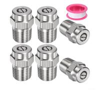 Lot de 7 buses en acier inoxydable pour nettoyeur haute pression avec angle de pulvérisation de 40° et raccord fileté G1/4 pour une installation et un remplacement faciles, efficacité de nettoyage
