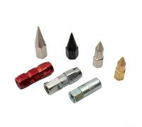 Lot de 7 buses plates de graisse industrielles, pointes résistantes aux explosions pour utilisation de la graisse, comprend des variantes de pointes de sécurité plates et rouges allemandes