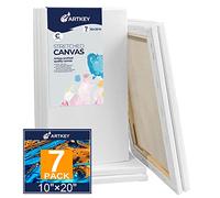 Lot de 7 cadres à peindre 25 x 50 cm - 300 g/m² - Triple apprêt - Sans acide - 100% coton - Toile encadrée - Pour acrylique, coulée, huile, peinture aquarelle