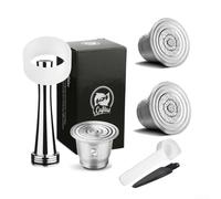 Lot de 7 capsules de café rechargeables en acier inoxydable compatibles avec les modèles CitiZ Lattissima Maestria Cube Inissia, et