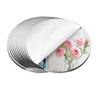 Lot de 7 carreaux de miroir ronds pour centres de table, plateaux de miroir, miroirs ronds plats de 30,5 cm pour tables de table, centres de table de fête de mariage