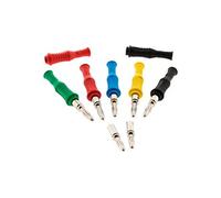 Lot de 7 connecteurs males souples Ø4mm 36A: 2 rouges + 2 noires + 1 Bleu + 1 jaune + 1 vert - Zenitech