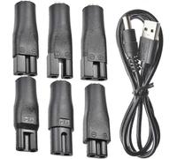 Lot De 7 Cordons D'alimentation Usb 5 V Pour Tondeuses A Cheveux, Tondeuses A Barbe Et Rasoirs - Adaptateur De Chargeur De Remplacement Pour Instruments De Beaute Szrh