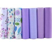 Lot de 7 coupons de tissu 100% coton imprimé CraftsFabrics (40,6 x 50,8 cm) pour le quilting, le scrapbooking, les loisirs créatifs, le bricolage et le collage