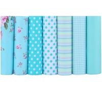 Lot de 7 coupons de tissu 100% coton imprimé CraftsFabrics (40,6 x 50,8 cm) pour le quilting, les loisirs créatifs, les projets de bricolage et les collages
