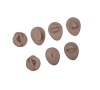 Lot de 7 coussinets d'entraînement professionnels réutilisables en silicone texturé pour sourcils, trois nuances naturelles, texture réaliste