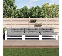 Lot de 7 Coussins de Palette Oreillers Patio Motif de Feuilles Tissu vidaXL