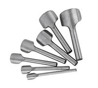 Lot de 7 cutters semi-circulaires pour cuir - Outil de poinçonnage - Demi-rond - Pour couture à la maison (10-40 mm)