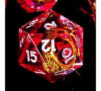 Lot de 7 dés DND polyédriques D&D en résine à bords tranchants pour jeux de rôle Donjons et Dragons D20 D12 D10 D8 D6 D4 D%