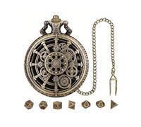 Lot de 7 dés DND polyédriques en métal faits à la main pour Donjons, Dragons, Pathfinder, jeux de rôle