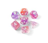 Lot de 7 dés DND polyédriques MTG D&D | Dungeons & Dragons D20 D12 D10 D8 D6 D4 Dés pour jeux de cartes de société RPG MTG DND