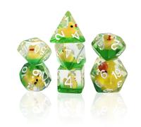 Lot de 7 dés DND pour Donjons et Dragons, nébuleuse violette, dés polyédriques, pour champignons toxiques à l'intérieur des donjons et des dragons, Jeu de dés d'Halloween