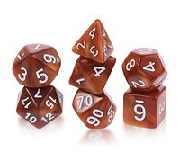 Lot de 7 dés DND pour Donjons et Dragons, nébuleuse violette, dés polyédriques pour jeux de rôle D&D D20 D12 D10 D8 D6 D4 (doré)
