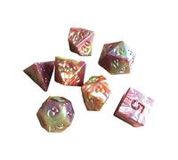Lot de 7 dés double couleur multi-faces en acrylique pour DND RPG Entertainment