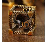 Lot de 7 Dés Métal DND Jeux De Role Donjons et Dragons Dragon Creux 3D D&D Dice, Jeu de Dés Polyédrique D4 D6 D8 D10 D12 D20 D%