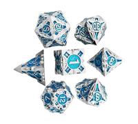 Lot de 7 dés multicolores multi-faces - Jeu de dés multi-idées - Jouet portable amusant pour - Kit de dés créatifs pour jeux de société, liaison familiale, camping en plein air, fêtes entre