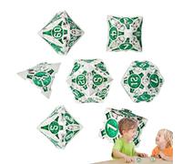 Lot de 7 dés multicolores multi-faces - Jeu de dés multi-idées - Jouet portable amusant pour - Kit de dés créatifs pour jeux de société, liaison familiale, camping en plein air, fêtes entre