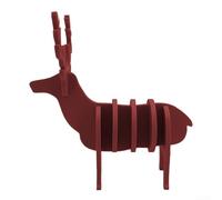 Lot de 7 dessous de verre en silicone résistant à la chaleur antidérapant et élégant en forme d'animal (vin rouge)