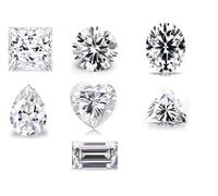 Lot de 7 diamants synthétiques - Clarté VVS - Formes assorties - 7 x 7 mm - Pour la fabrication de bijoux