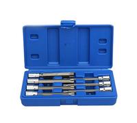 Lot de 7 douilles Torx longues en acier Cr-V de qualité supérieure - 3 8" - Douilles hexagonales - Prune