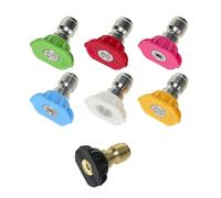 Lot de 7 Embouts de Buse de Pulvérisation pour Laveuse à Pression,Buse turbo pour Nettoyeur Haute Pression,Buse Turbo Rotative,Ensemble d'accessoires pour Nettoyeur Haute Pression,Buse Rotative