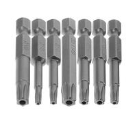 Lot de 7 embouts de tournevis 50 mm, ensemble d'embouts de tournevis à tête étoile, T10-T40 S2 en acier pour perceuses électriques et manuelles, forets de précision
