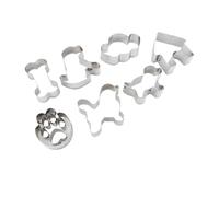 Lot de 7 emporte-pièces, emporte piece en forme d'os chien, empreintes de pas, maison, chiot, emporte-pièces en acier inoxydable, thème du chien, pour biscuits, pâtisserie maison