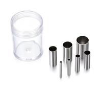 Lot de 7 emporte-pièces ronds en acier inoxydable avec boîte, outils de poterie, sculpture, pointillés pour pâte polymère faite à la main, pour argile douce et céramique