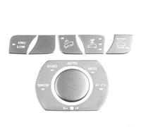 Lot de 7 enjoliveurs décoratifs en aluminium pour bouton de commande de roue motrice pour Grand Cherokee 2016-2023, accessoires d'intérieur argentés, amovibles et durables