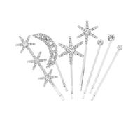 Lot de 7 épingles à cheveux en cristal strass Bobby Pin Diamant Barrettes à cheveux Pince à cheveux Bijoux en métal Barrettes à cheveux Set pour les fêtes quotidiennes, les mariages, la Saint-Valentin