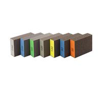 Lot de 7 éponges abrasives lavables et réutilisables pour placoplâtre, bois, meubles en métal, avec 7 grains 60/80/100/120/180/220/280 blocs d'éponge lavables