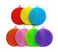 Lot de 7 éponges de cuisine en silicone, éponge en silicone, brosse à vaisselle, éponge en silicone, éponge à vaisselle, éponge de cuisine, éponge de nettoyage double face, gadgets, outils de brosse,