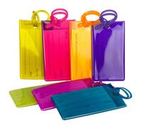 Lot De 7 Étiquettes De Bagages En PVC Flexibles | Étiquettes Colorées Pour Valises, Sacs À Dos, Sacs De Sport Et Bagages Cabine | Identification Rapide Et Facile De Vos Effets Personnels