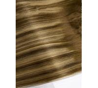 Lot de 7 extensions à clip, en cheveux humains Remy - Marron foncé à châtain - 120 g