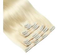 Lot de 7 extensions à clips invisibles, cheveux humains Remy en PU, extensions à clips for femmes Pose facile(60,20inch 120G)